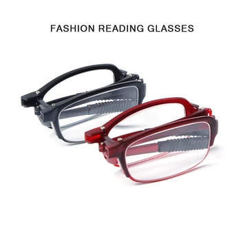 Seemfly Горещите Модни Дизайнерски Очила За Четене на Мъже, Жени Сгъваеми Малки Очила В Черни рамки на Очила С Оригиналната Скоростна Преносим +1,5