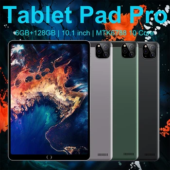 Таблет Pad Pro 10.1-инчов таблет с Android на 10-ядрен 6 GB RAM И 128 GB ROM Таблет с двете повиквания 4G Мрежа wi-fi GPS Google Play Tablet PC
