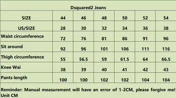 2021 Гореща пънк дрехи Автентична Класическа Dsquared2 Европейската Италия Дънки Корпоративна Дизайн Панталони с Дупки Дънки 9505