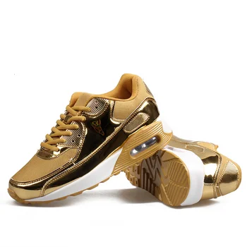 Мъжки Спортни обувки, Дамски дишащи обувки на платформа Улични маратонки Двойка Симулатори на въздушна възглавница е Мека, спортни обувки