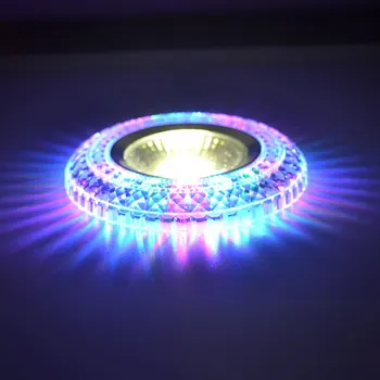 10 бр./лот ултра тънък Кръг скрит цветен фантомно led панел лампа от 3 W 5 W 7 W 9 W Лампа лампа, Акрилни AC110 220 вътрешна светлина