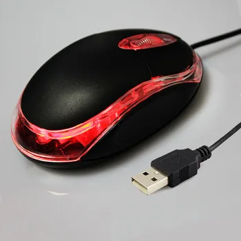 120 см Кратко Черно USB 2.0 3D LED Оптично Колелото Жичен Детска Мишка За Преносим КОМПЮТЪР Лаптоп Директен Доставка