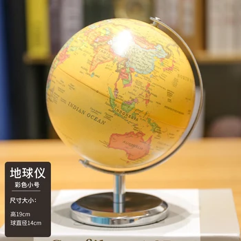 Европейската Лукс Черното Злато Въртящи се 3D Глобус на Света Метални Орнаменти Изискана Географската Карта на Глобус Подарък За Рожден Ден Декорация на Дома