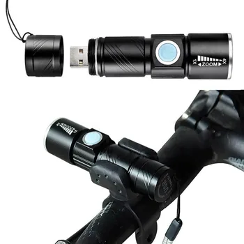 USB Акумулаторна батерия LED фенерче Удобен Фенер за лов на МТБ Велосипеди под наем Цикъл на Главата Предни Къмпинг Фенер