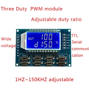 Генератор на сигнали OOTDTY PWM Честота на Импулси на Работния Цикъл Регулируема Модул LCD Дисплей
