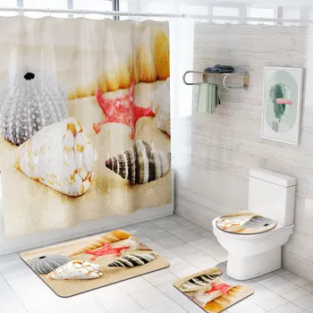 Плажната завеса за душ мат комплект постелки за баня dywaniki lazienkowe alfombra baño килим за баня