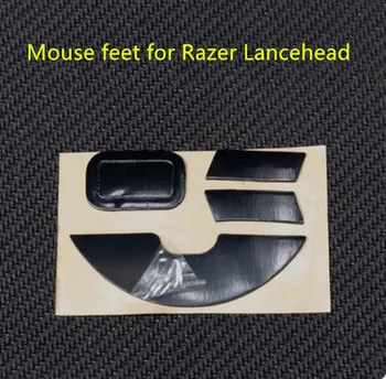2 комплекта/опаковане. TPFE кънки за мишки крачета за мишка Razer Lancehead се плъзгат за замяна дебелина 0,75 mm