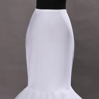 JaneVini Бяла Черна Долната пола Русалка Сватба Кринолиновая Долната пола от Тюл Бърза Доставка Дълга сватбена рокля с качулка Долната пола
